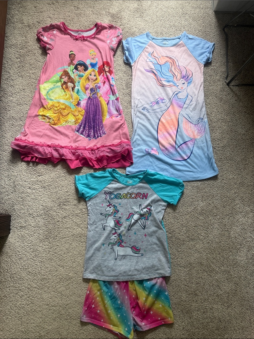 Kids Pajamas - Nightgowns and Short Sleeve / Shorts - Size 7/8